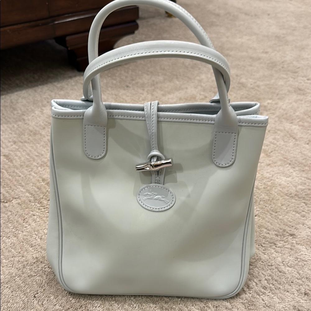 Elegant Light Gray Handbag by Longchamp